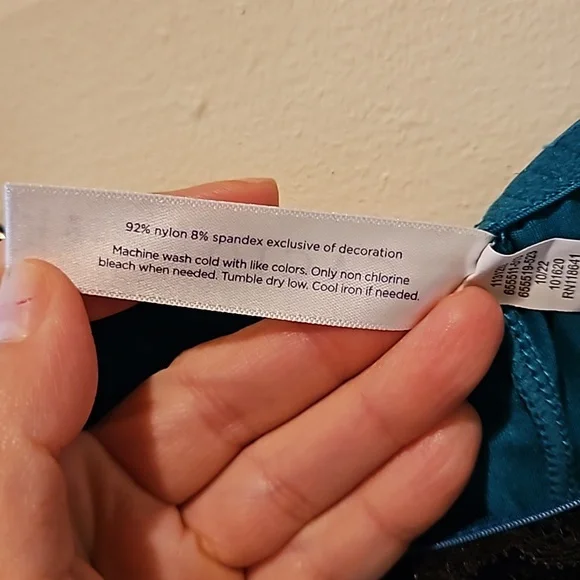 Cacique Teal and Black Lace Nighty in size 22/24 - Picture 7 of 9